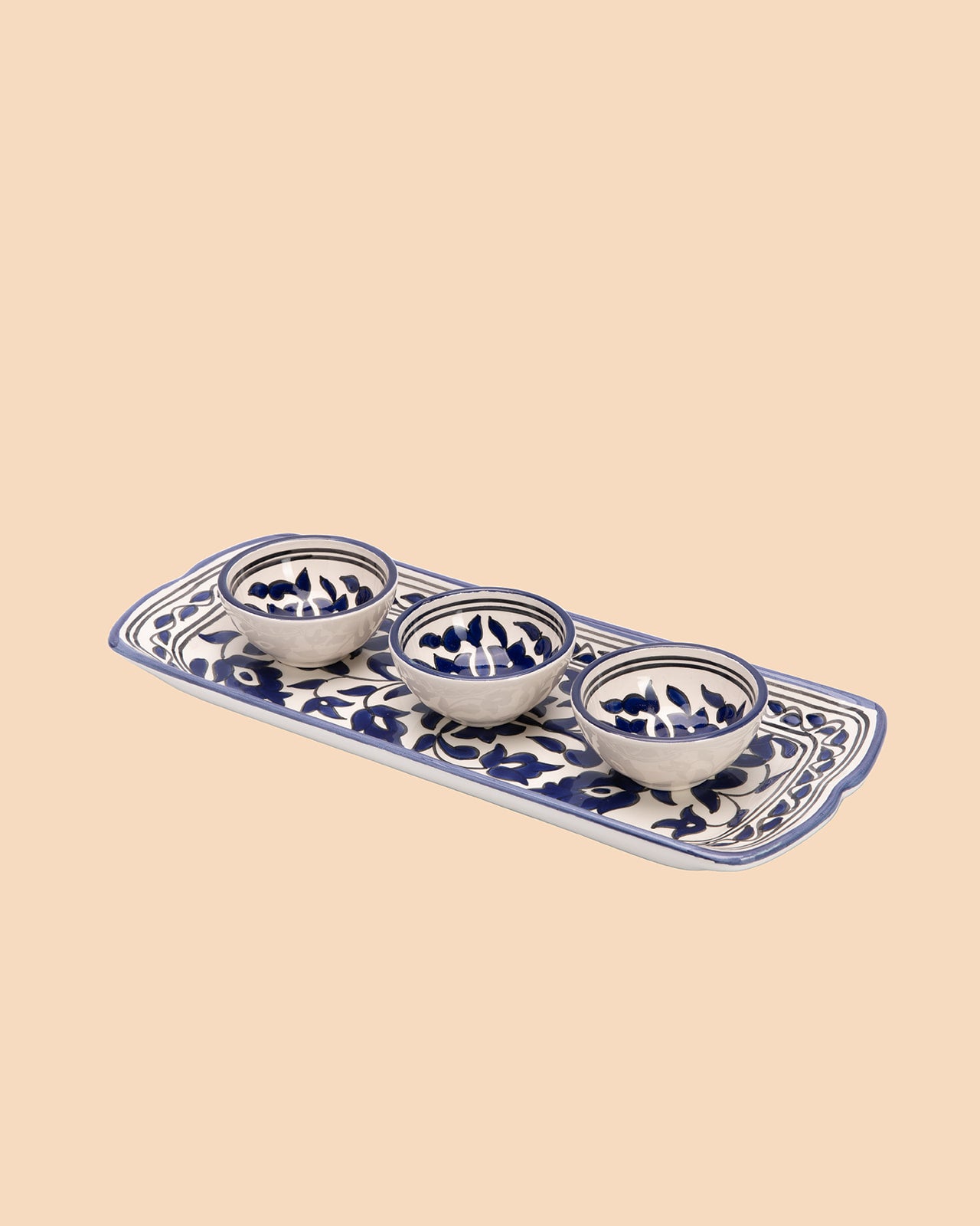 Blue Floral Appetizer Plate