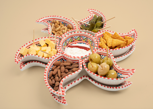 Red Star Dipping Plate