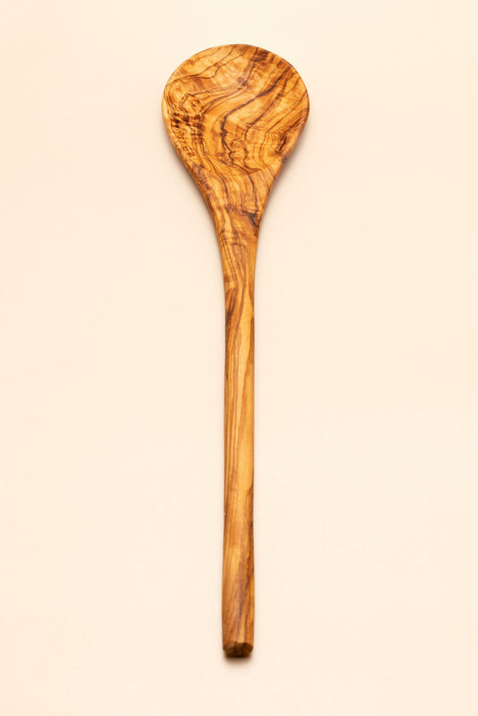 Olive Wood Round Spoon