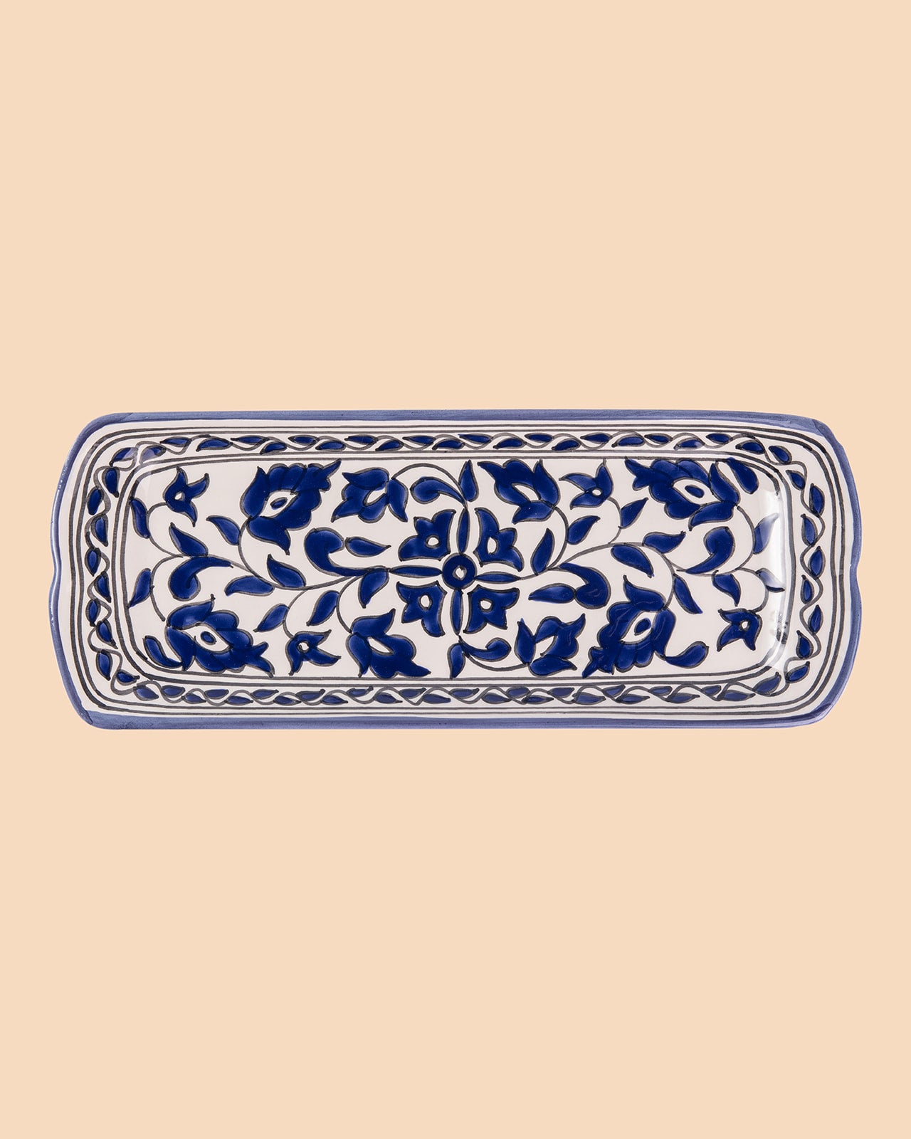 Blue Floral Appetizer Plate